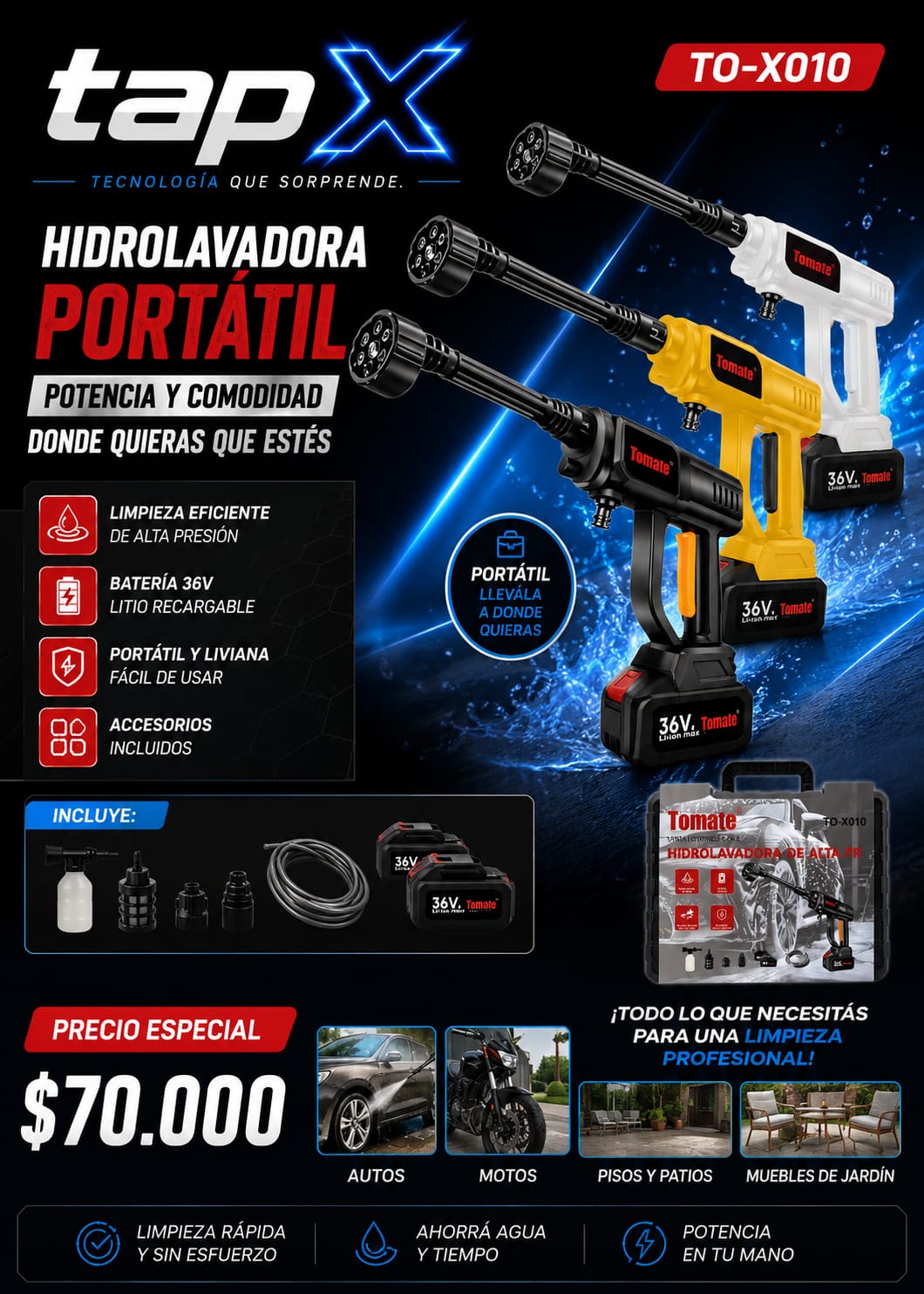 HIDROLAVADORA PORTATIL